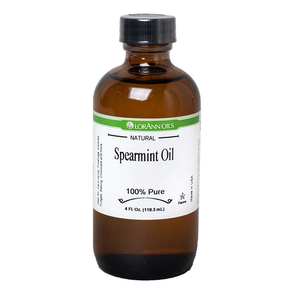 Aceite Esencial De Menta Verde Natural LorAnn 4 Onzas Puro Y Super Concentrado Para Reposteria Y Aromaterapia