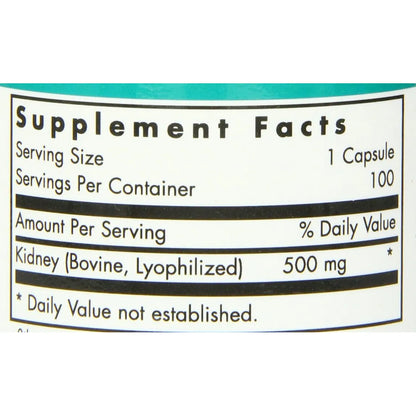 Capsulas De Riñon 100 Unidades Fuente De Proteinas Naturales Nutricology