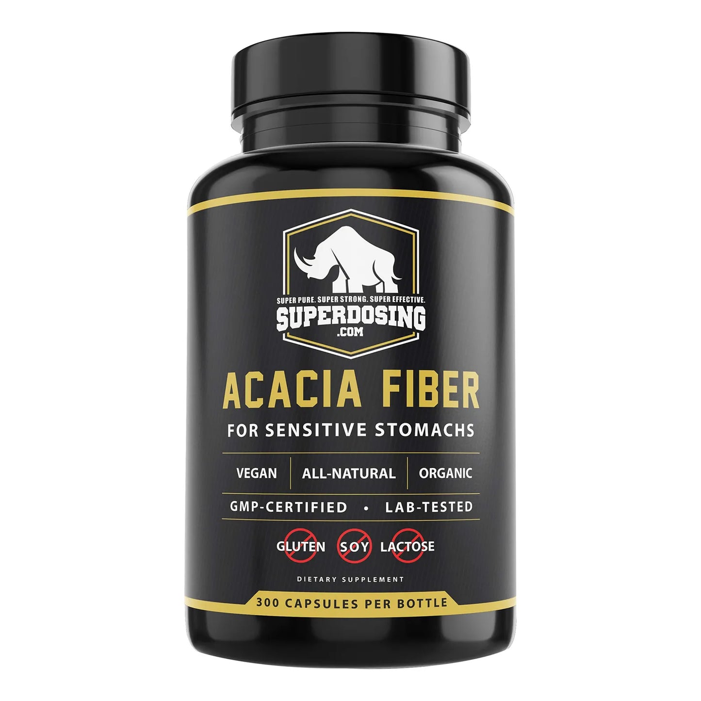 Capsulas Fibra Organica Acacia Senegal 300 Unid Suplemento Digestivo Vegano