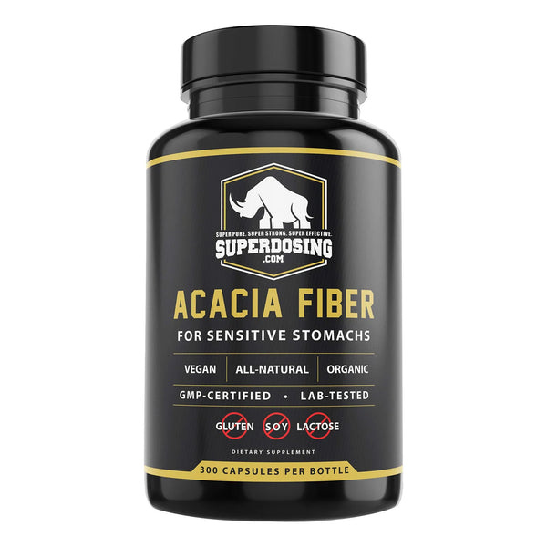 Capsulas Fibra Organica Acacia Senegal 300 Unid Suplemento Digestivo Vegano