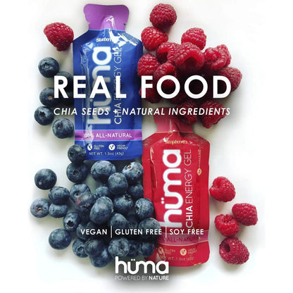 Gel Energético Huma Chia Energy Gel 24 Unidades Sabor Natural Nutrición Deportiva