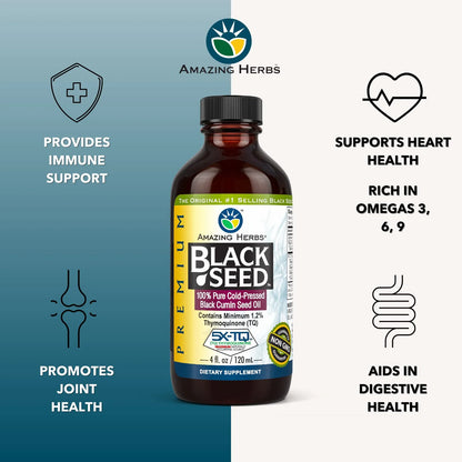 Aceite De Semilla Negra Prensado En Frío Nigella Sativa 120ml Salud Digestiva E Inmunológica