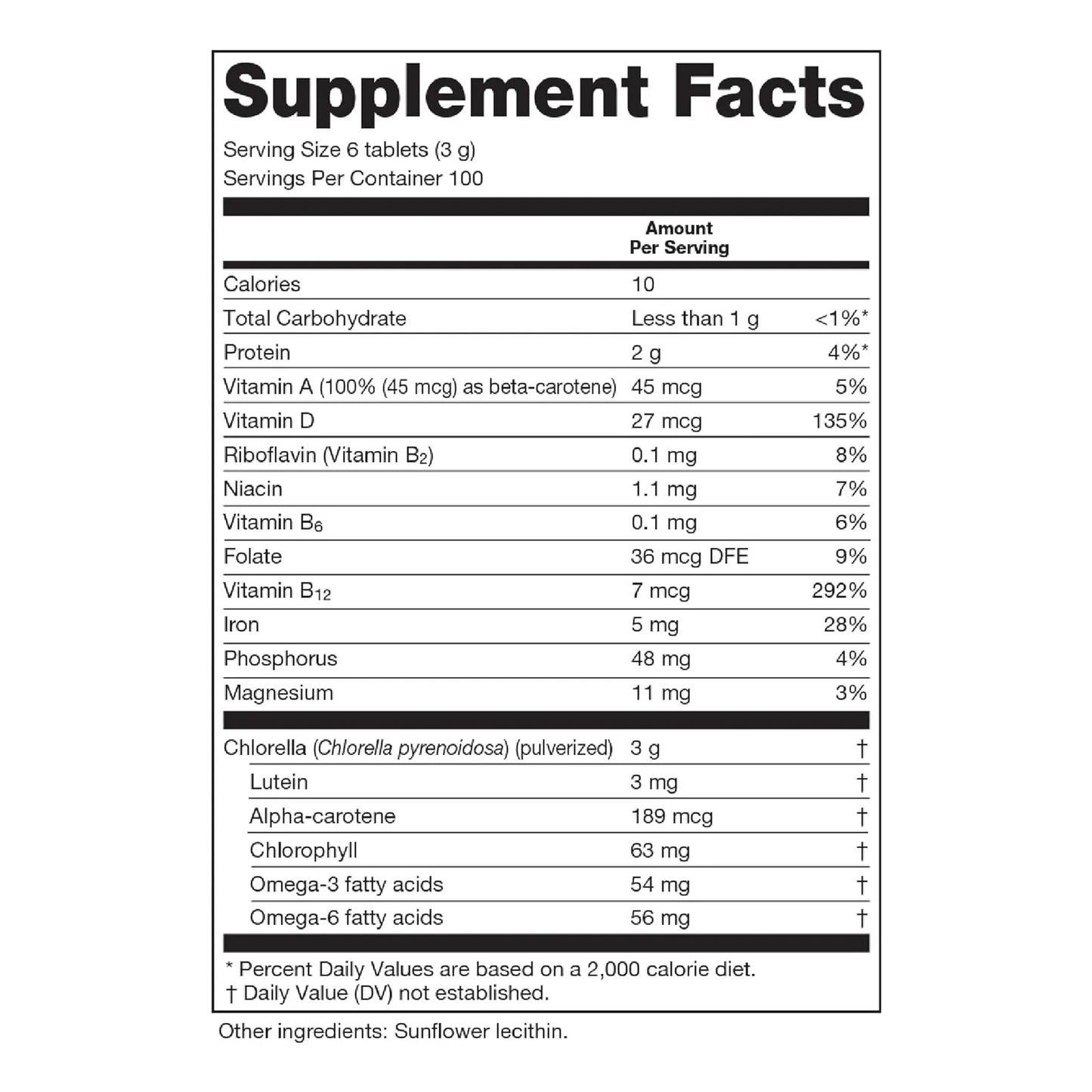 Alga Verde Superalimento 500 Mg Defensa Inmunológica Energía Natural
