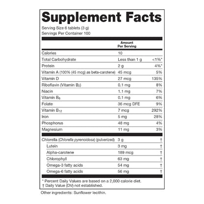 Alga Verde Superalimento 500 Mg Defensa Inmunológica Energía Natural