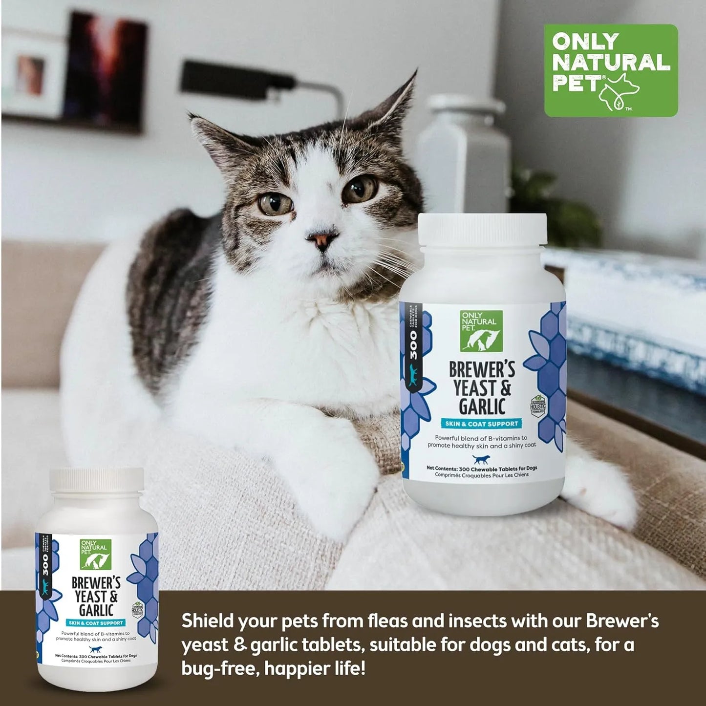 Masticables Naturales De Levadura Y Ajo Para Perros Protección Natural Contra Pulgas Y Garrapatas