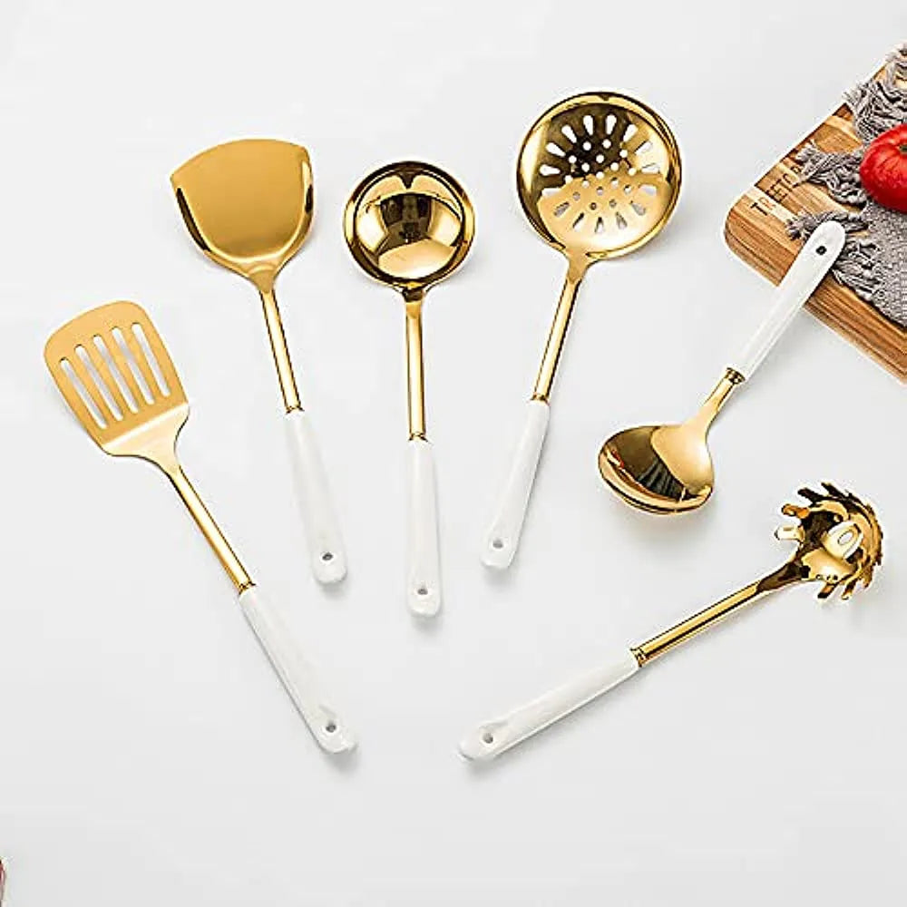Juego De Utensilios De Cocina Aquax Acero Inoxidable Duradero Y Elegante