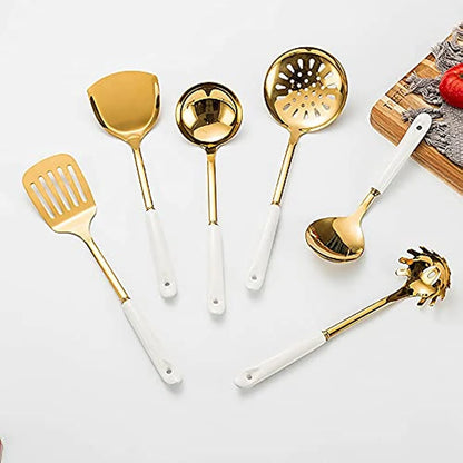 Juego De Utensilios De Cocina Aquax Acero Inoxidable Duradero Y Elegante