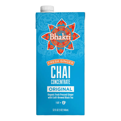 Concentrado De Té Negro Y Jengibre Fresco Orgánico Chai Original Vegano Sin Gluten