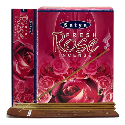 Palitos De Incienso Rosa Fresca Con Soporte Aromas Naturales 180 Varillas