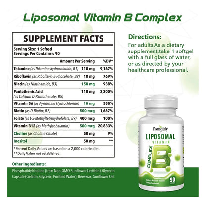 Vitaminas B Liposomales Activas Con Colina E Inositol 270 Cápsulas