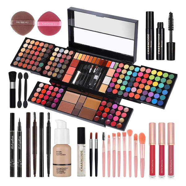 Kit Maquillaje Profesional Grande Estuche Belleza Completo 180 Productos Incluidos