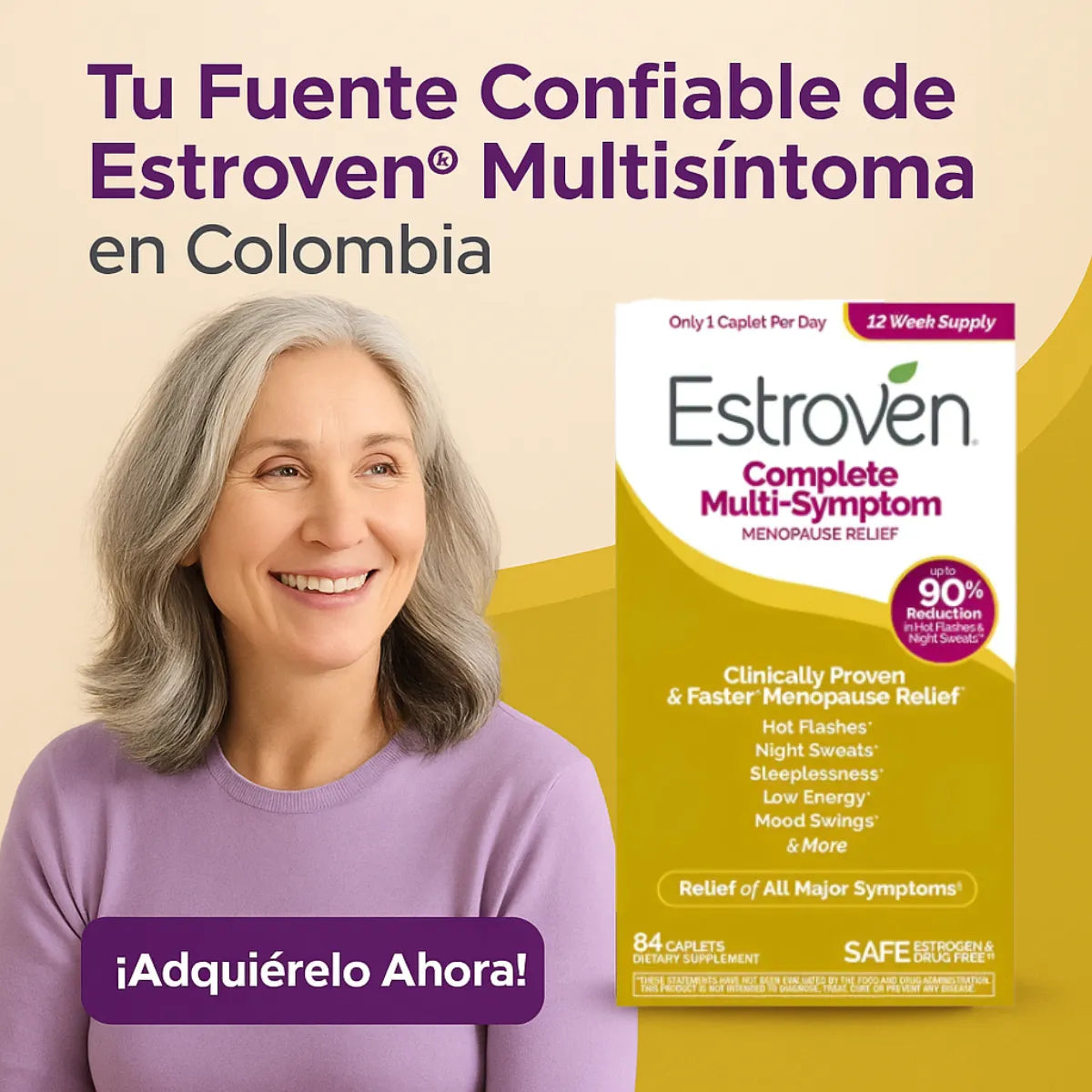 Estroven Multisintoma Mujer Bienestar Diario 84 Cápsulas Sin Sabor - Imagen 4