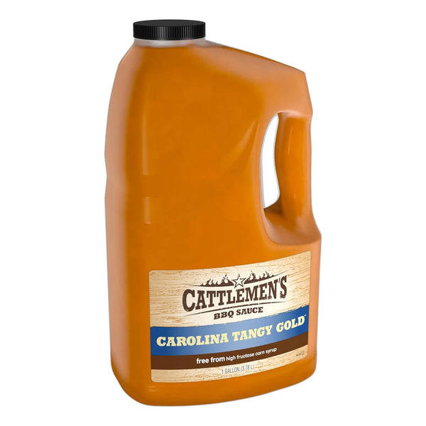 Salsa BBQ Dorada Picante Cattlemen's Carolina Tangy Gold 1 Galón Mezcla Mostaza Melaza