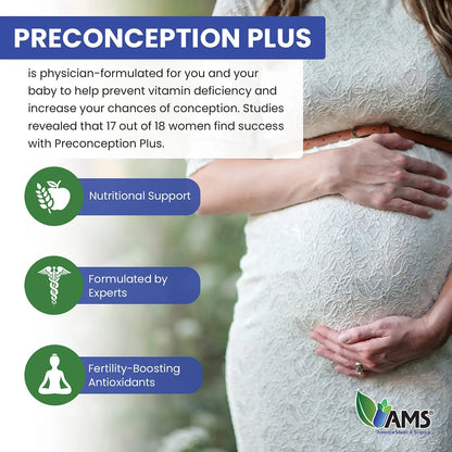 Vitaminas Prenatales Preconception Plus Aumenta Fertilidad 180 Capsulas