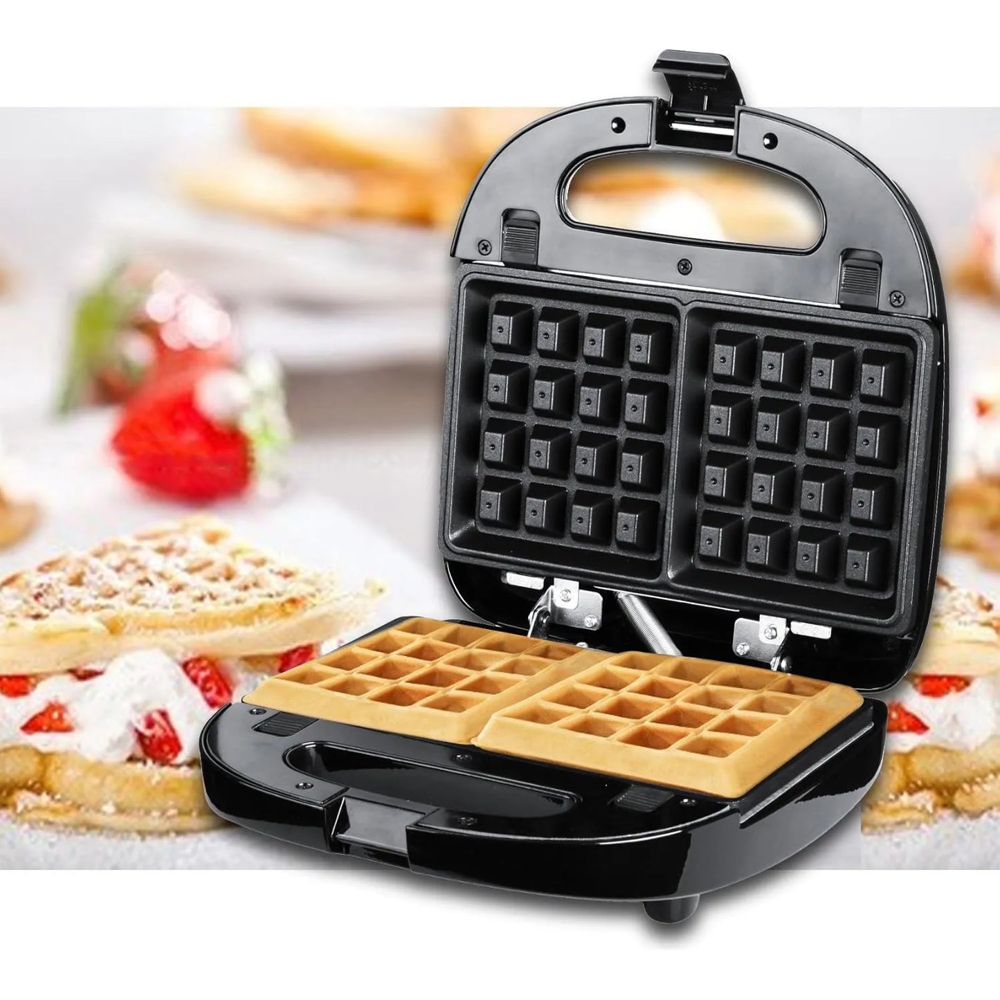 Sandwichera 4 En 1 ZZ S6141A B Para Waffles Tortillas Y Sandwich