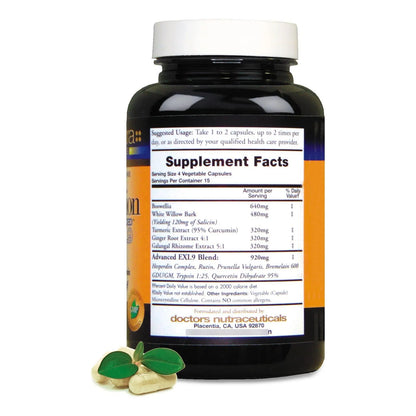 Suplemento Antiinflamatorio Natural Con Cúrcuma Curcumina 60 Cápsulas Vegetarianas