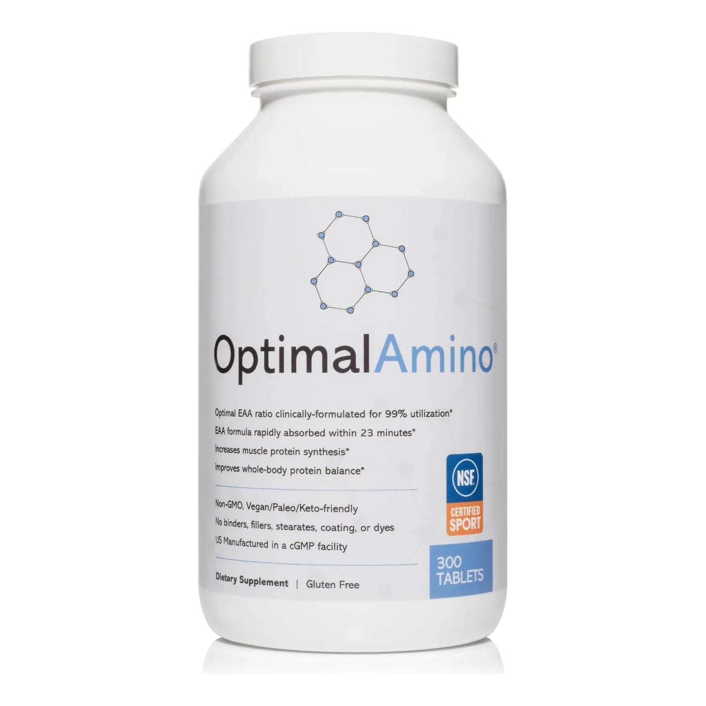 OptimalAmino Tabletas De 300 Unidades Suplemento De Aminoácidos Esenciales EAA Al 99