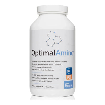 OptimalAmino Tabletas De 300 Unidades Suplemento De Aminoácidos Esenciales EAA Al 99