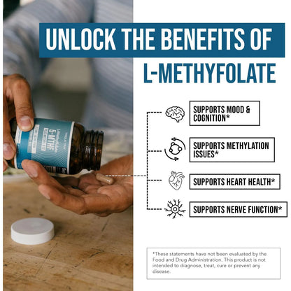 L Metilfolato 7 5 Mg Con Metilo B12 Forma Activa 5 Mthf Suplemento Mthfr