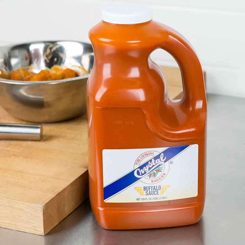 Crystal Pure Louisiana Original Hot Wing Sauce 1 Galon Salsa Picante Autentica Y Versatil