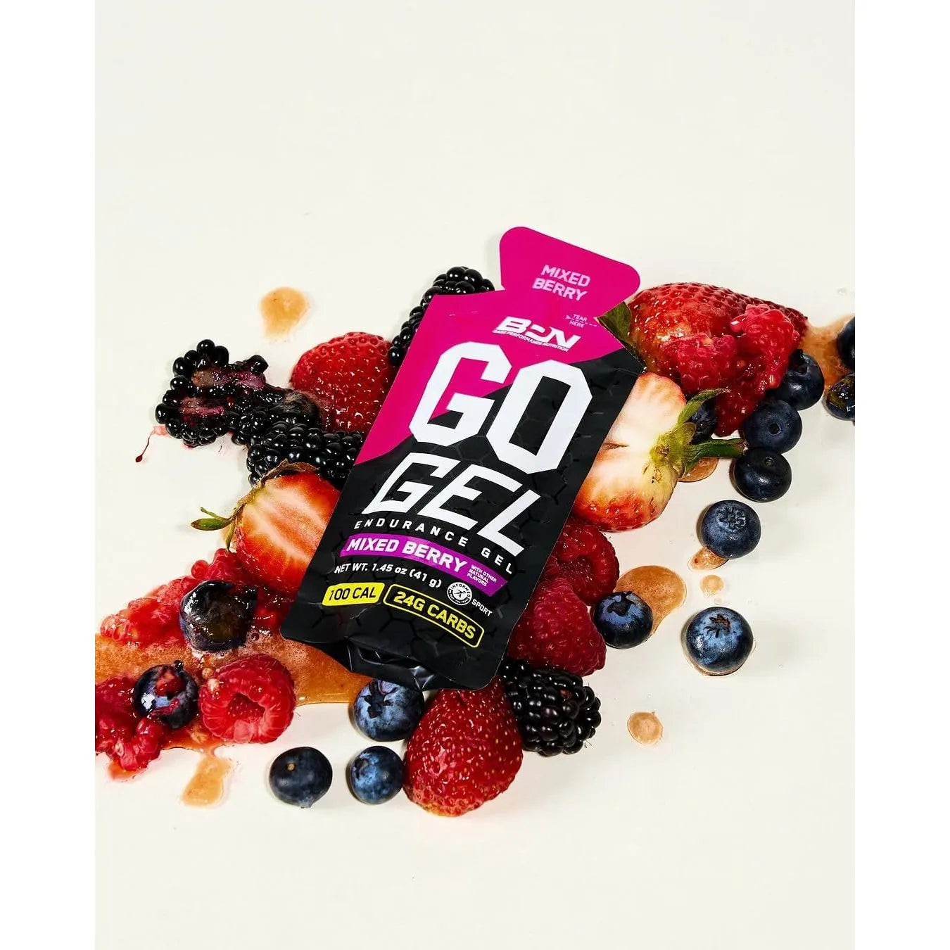 Gel De Energía Para Correr Sabor Bayas 28 Gramos 100 Caloría