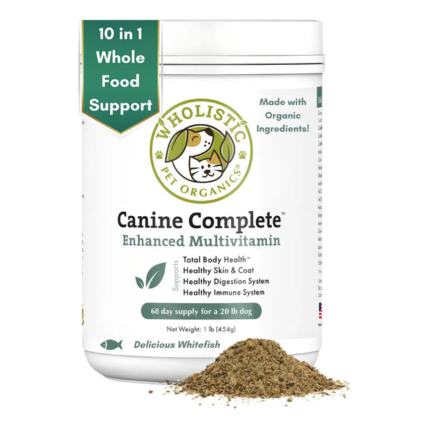 Multivitaminico Organico En Polvo Para Perros Wholistic Pet Canine Complete Piel Pelaje Y Energia