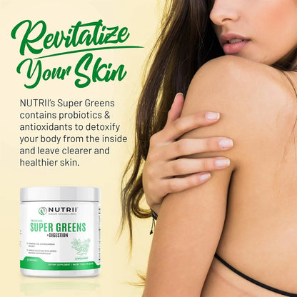 Superalimento En Polvo Orgánico Verde Nutrii Super Greens Digestion Energía Inmunidad