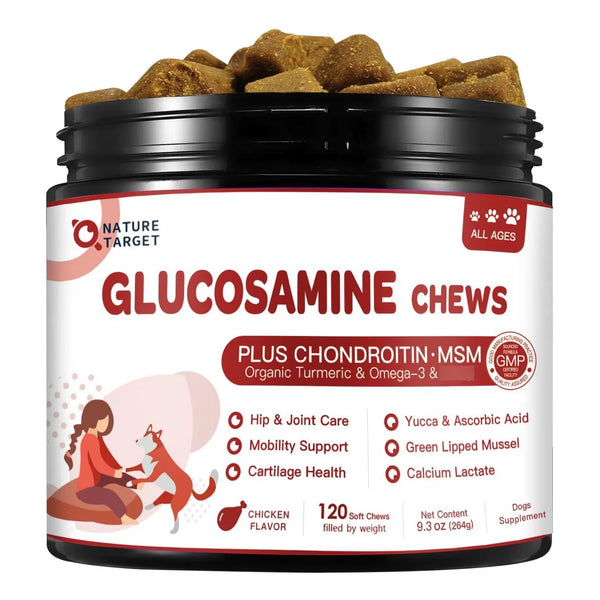 Masticables Para Perros Con Glucosamina Condroitina MSM Omega 3 Alivia Dolor Articular