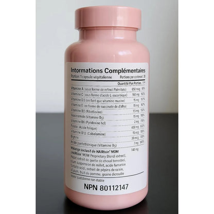 Vitaminas Prenatales Postnatales Hairtamin Mom Crecimiento Cabello Vegano
