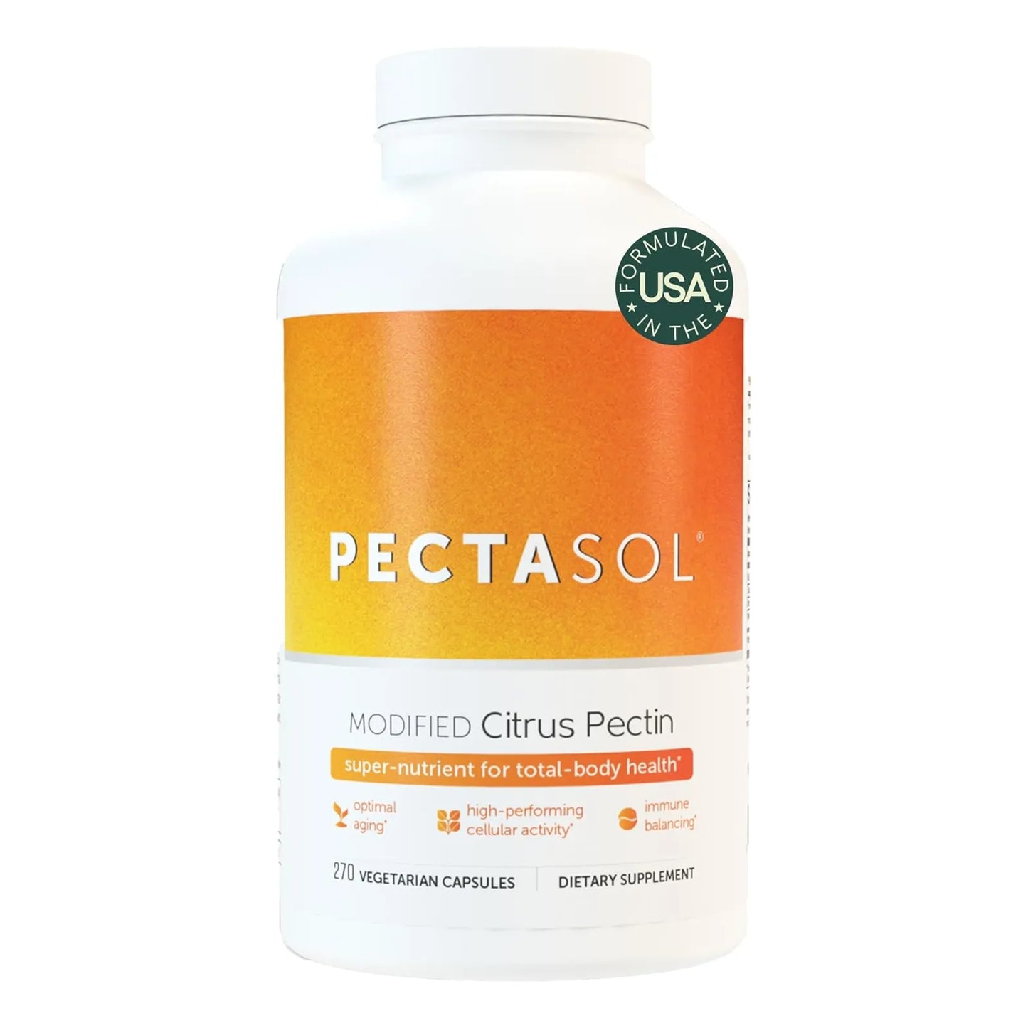 PectaSol C Pectina Cítrica Modificada 270 Cápsulas Vegetales Apoya Salud Inmunológica Y Cardiovascular