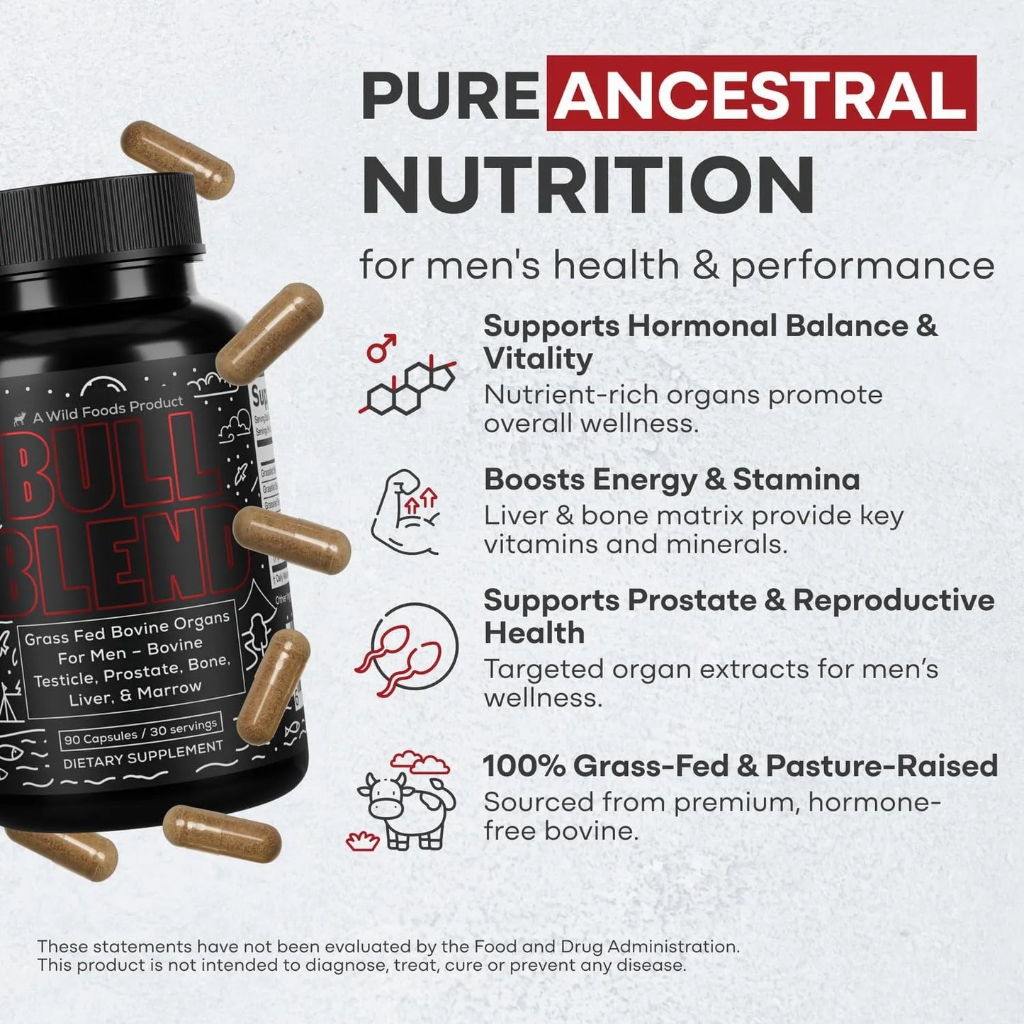 Fórmula Vitality Hombres Cápsulas Hígado Res Testículo Próstata Suplemento Alimenticio