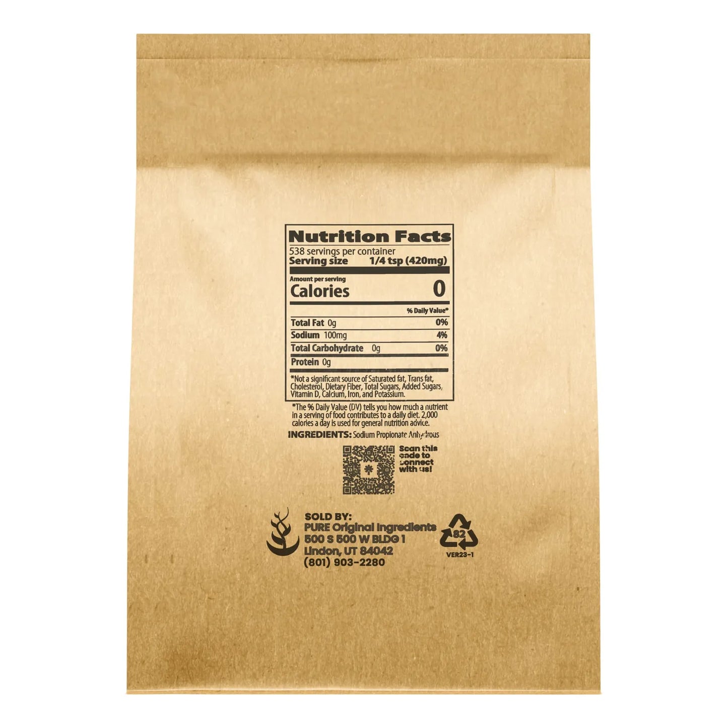 Propionato De Sodio 226g Conservante Alimenticio Inhibidor De Moho Grado Premium