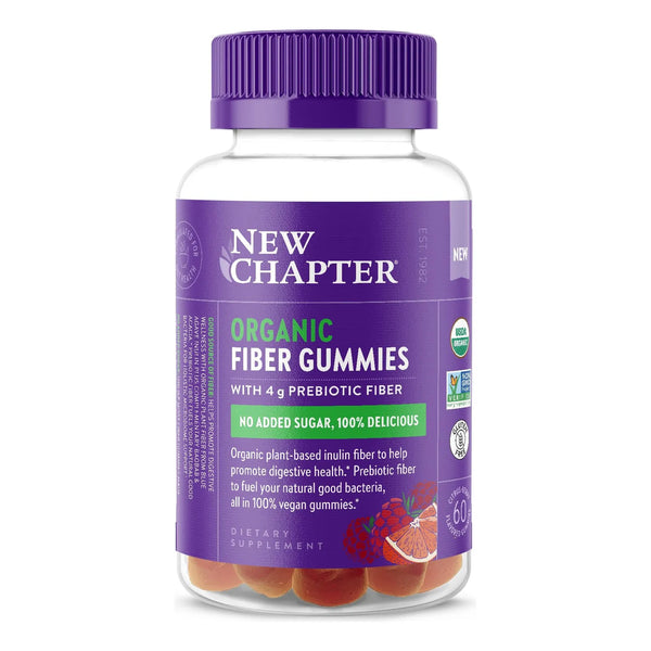 Gomitas De Fibra Prebiótica Orgánica Para Adultos 60 Unidades Sabor Cítricos