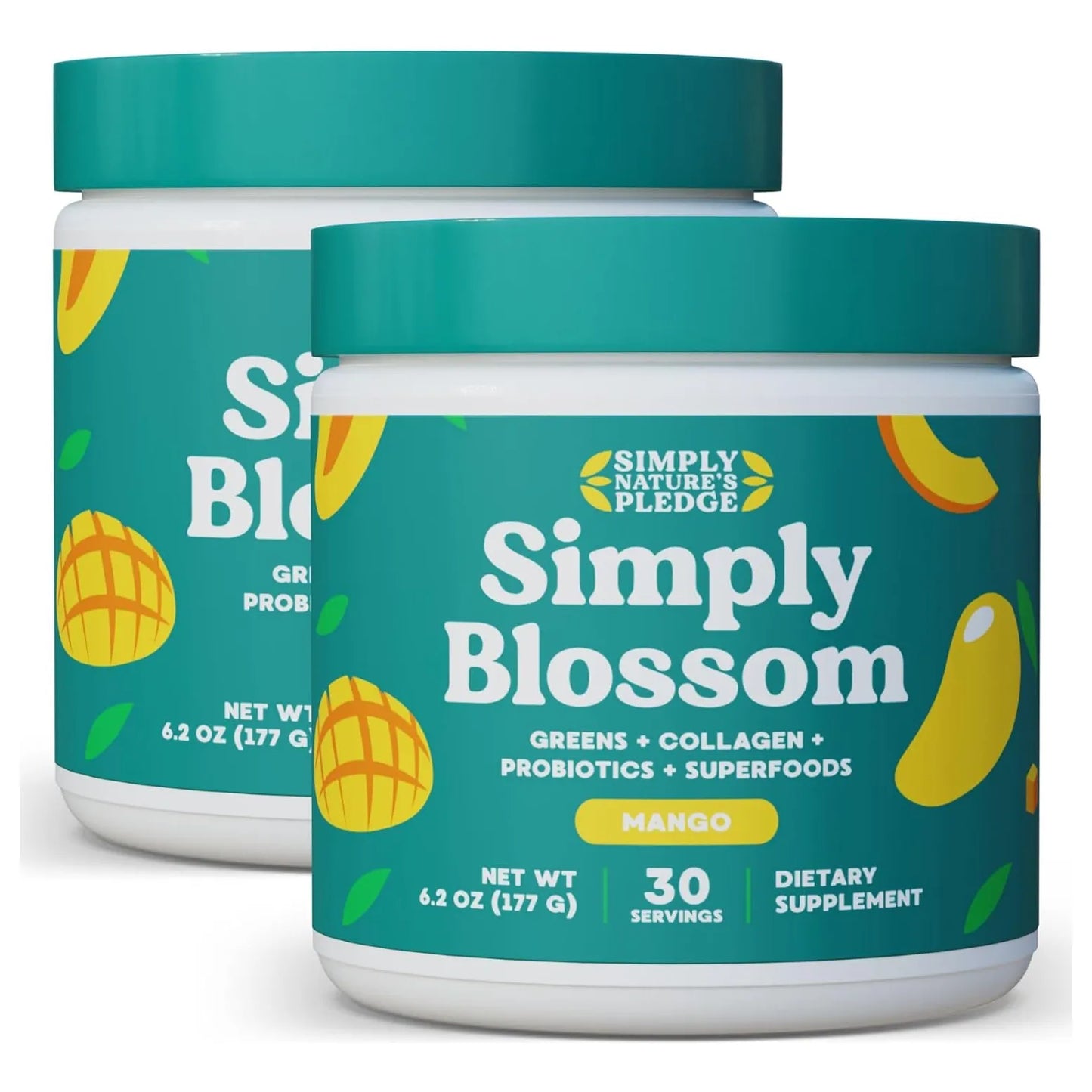 Polvo Verde Superalimento Con Colageno Y Probióticos Para Mujeres Simply Blossom Nutrition