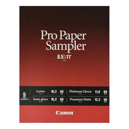 Paquete Muestras Papel Profesional Canon Calidad Superior 25 Hojas Varios Tipos