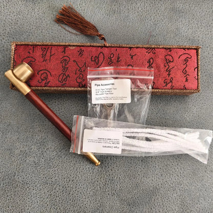 Pipa De Tabaco De Madera Con Cuenco Y Accesorios Tradicional Kit Fumar