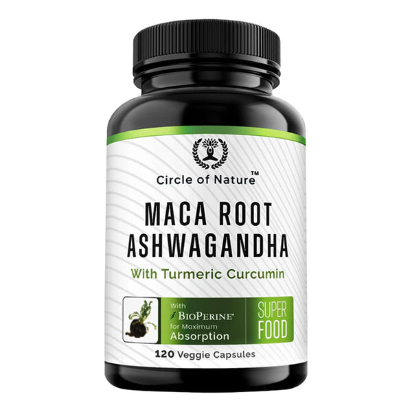 Capsulas De Maca Ashwagandha Curcuma Y Bioperina 120 Unidades Energia Y Calma Natural
