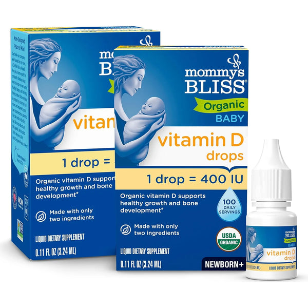 Vitaminas D Orgánicas Para Bebés 3.25 Ml Promueve Crecimiento Saludable