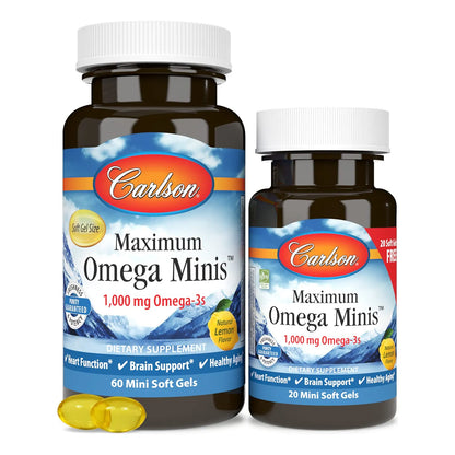Omega Minis 1000 Mg Omega 3 Soporte Cardiaco Y Cerebral 60 20 Capsulas