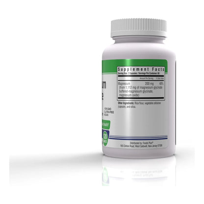 Glicinato De Magnesio 200 Mg Alta Biodisponibilidad Salud Muscular Y Osea 60 Porciones