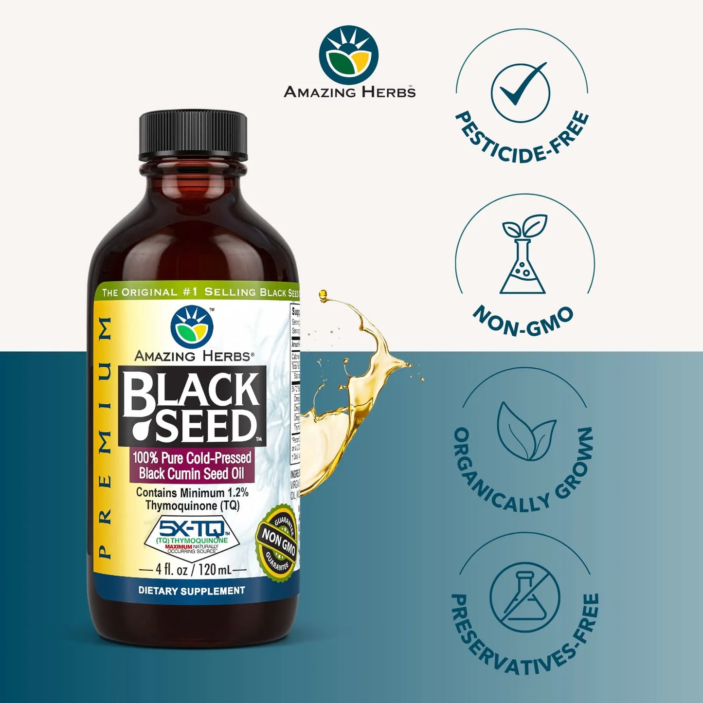 Aceite De Semilla Negra Prensado En Frío Nigella Sativa 120ml Salud Digestiva E Inmunológica