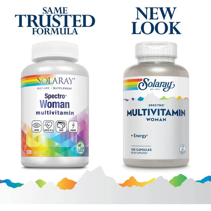 Multivitaminico Solaray Mujer 120 Tabletas Nutricion Completa Energia