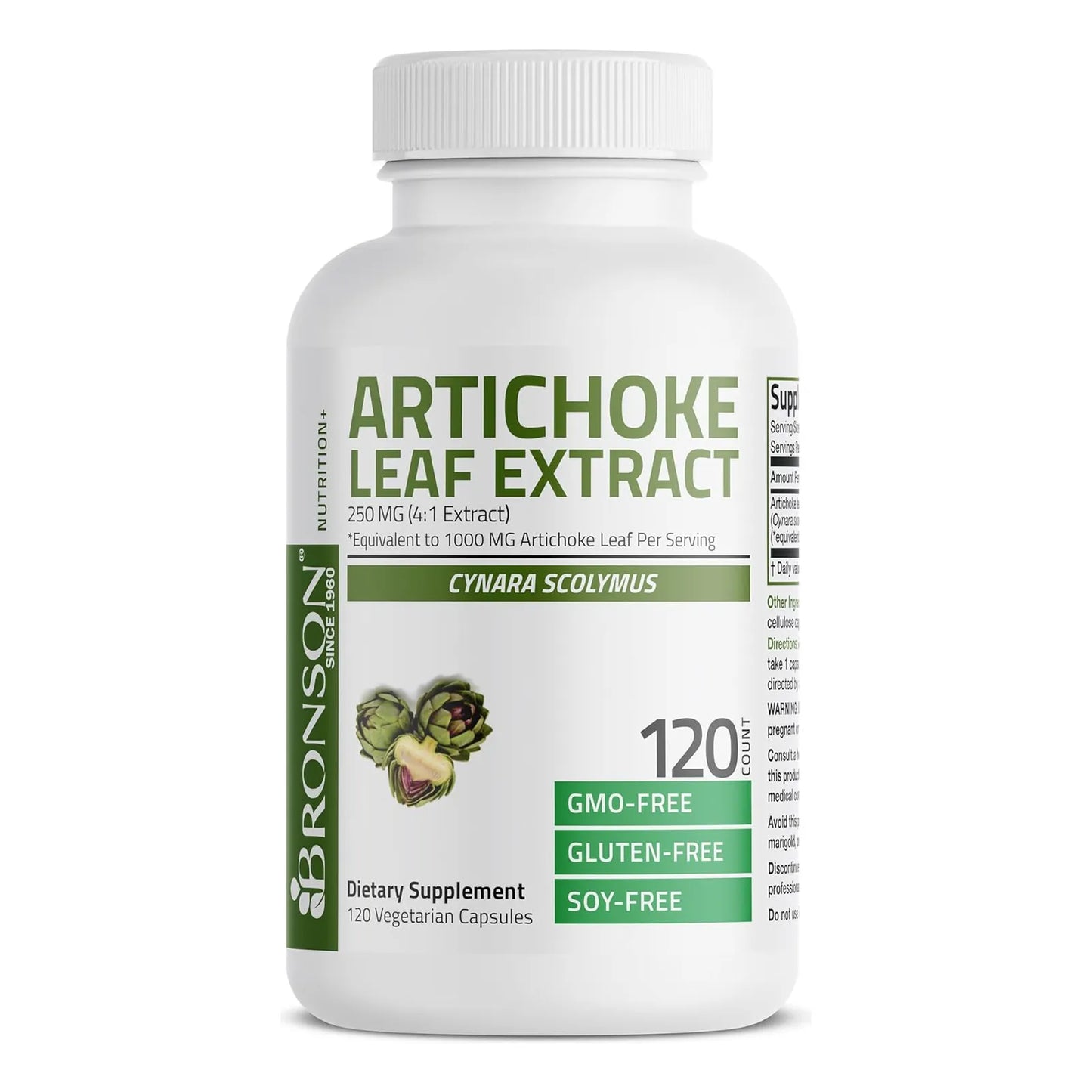 Extracto De Hoja De Alcachofa Extra Fuerte Bronson 120 Cápsulas Digestión Y Hígado Saludable