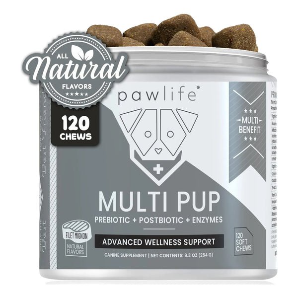 Masticables Multivitamínicos Naturales Para Perros Con Glucosamina Y Probióticos