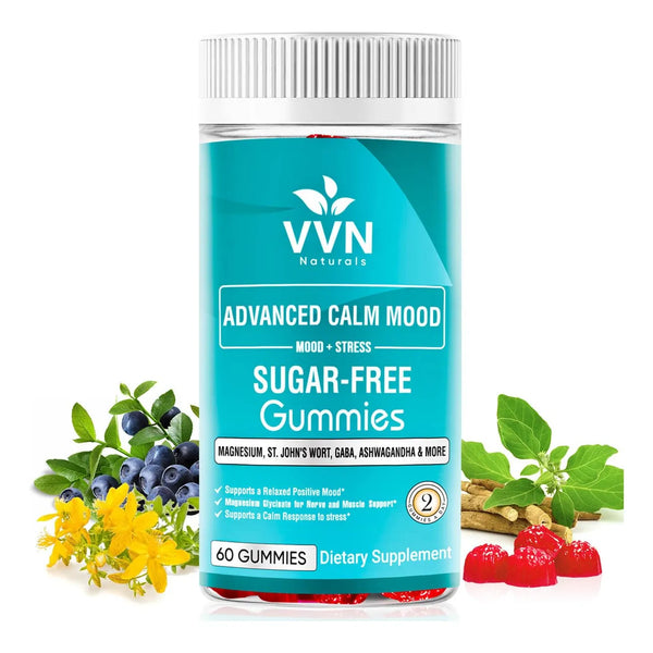 Gomitas Tranquilas 22 En 1 Sin Azúcar Con Hierba De San Juan Y Ashwagandha Para Aliviar El Estrés