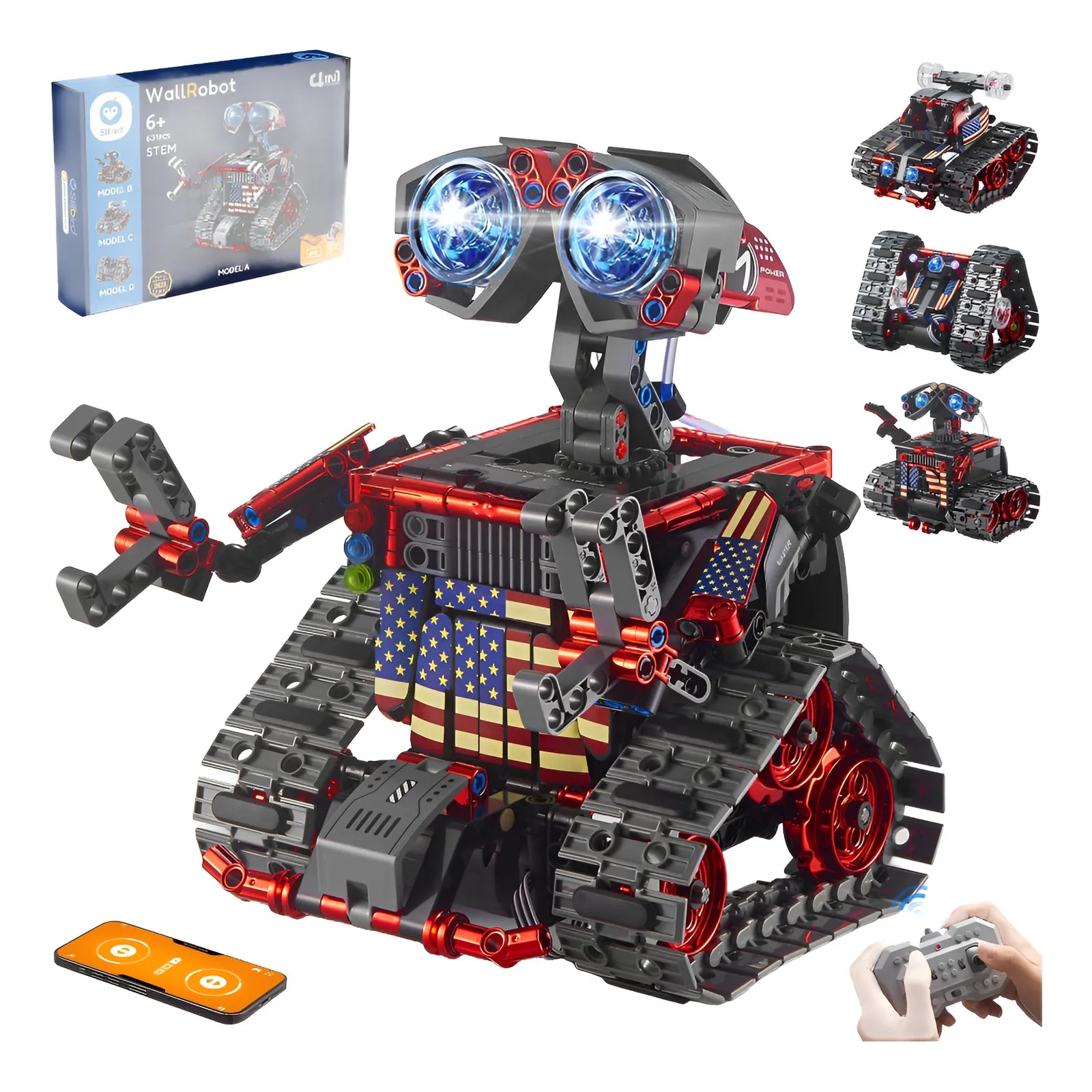 Kit Robot 4 En 1 Programable Con App Luces LED STEM 560 Piezas – Vita ...
