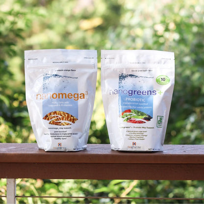 Polvo Vegano Omega 3 DHA Sabor Naranja Piña Nanomega 30 Porciones
