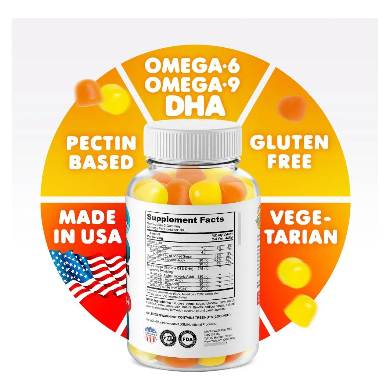 Gomitas Veganas Omega 3 Para Niños 90 Unidades Salud Cerebro Y Corazón