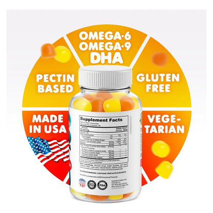 Gomitas Veganas Omega 3 Para Niños 90 Unidades Salud Cerebro Y Corazón