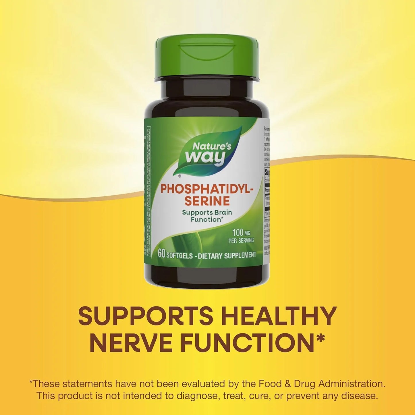 Fosfatidilserina 100 Mg 60 Capsulas Blandas Soporte Cerebral Nature's Way